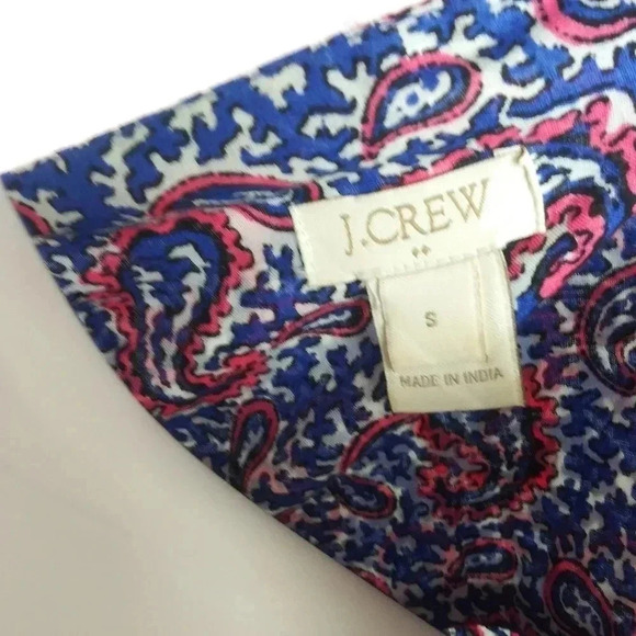 J.Crew Paisley Multicolored Peasant Cotton Blouse - Picture 5 of 6